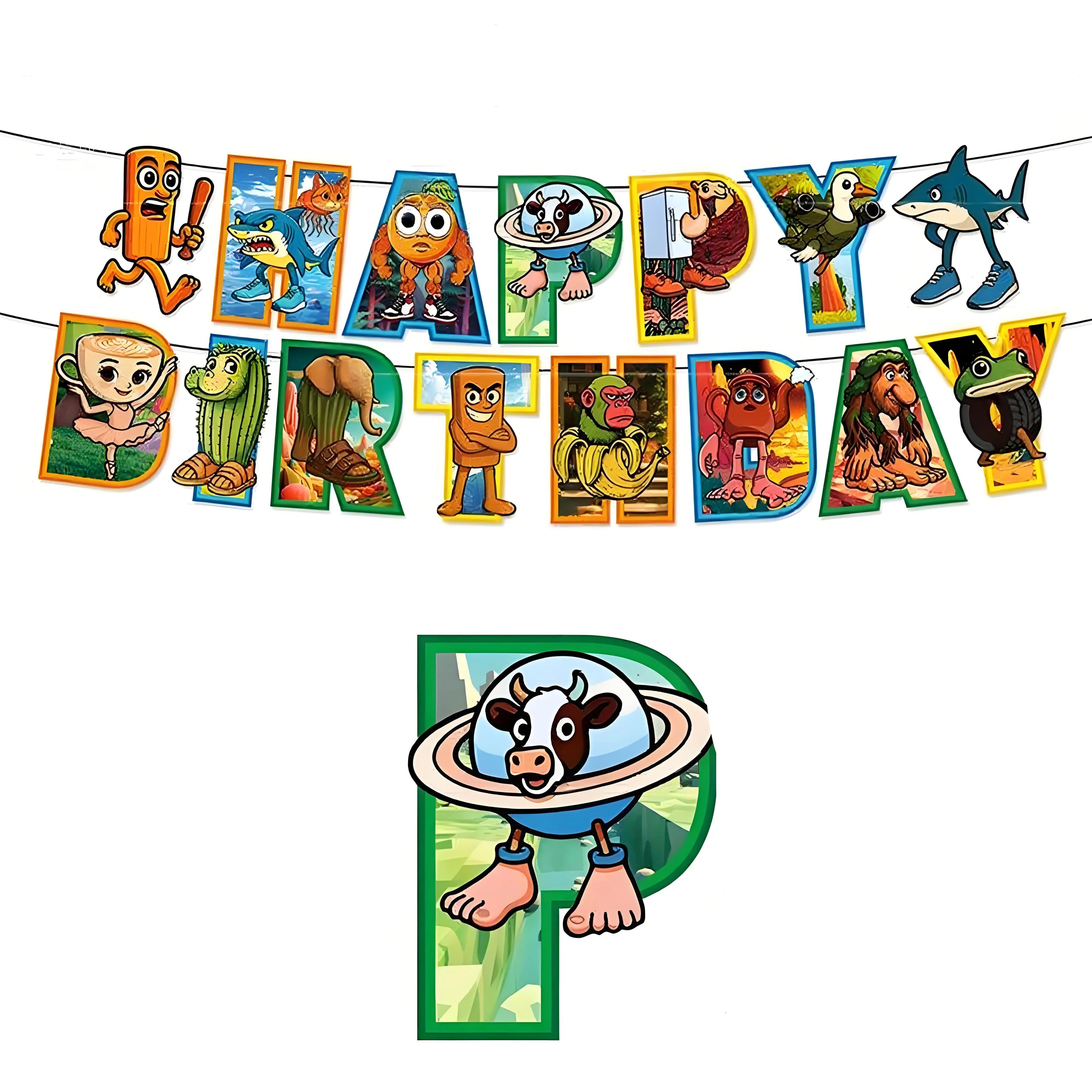 Brainrot Party Banner & Balloner