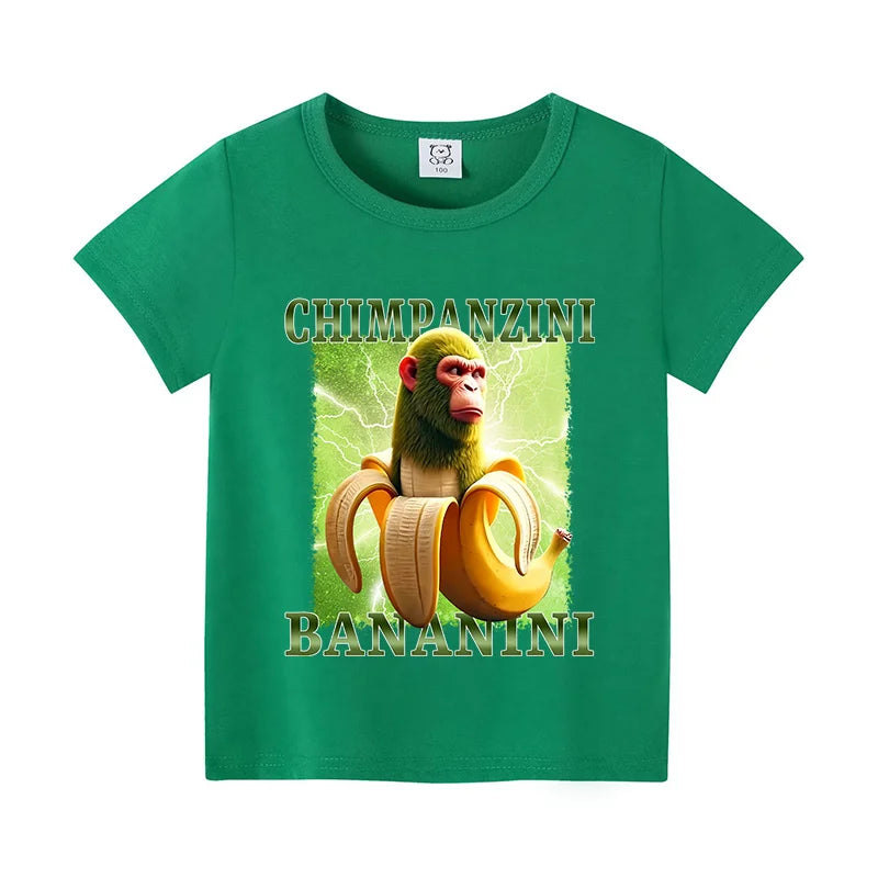 Italian Brainrot Grøn Børne-T-shirt