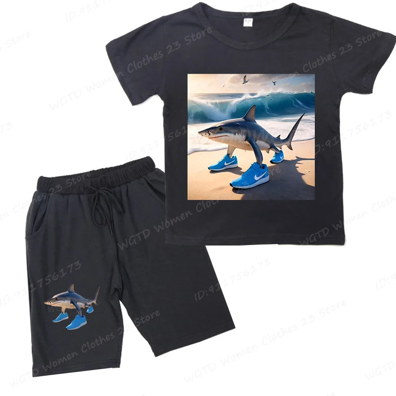 Lustiges italienisches Brainrot Kinder-Set – T-Shirt & Shorts