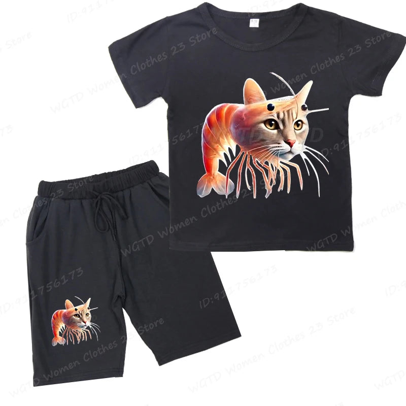 Lustiges italienisches Brainrot Kinder-Set – T-Shirt & Shorts