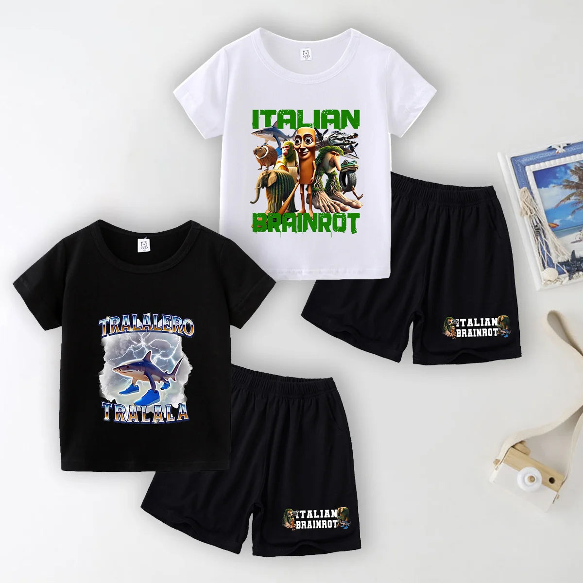 Italien brianrot Shorts und T-Shirts