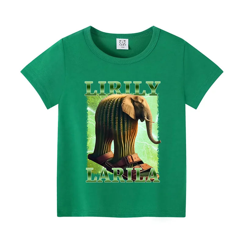 Italian Brainrot Grøn Børne-T-shirt