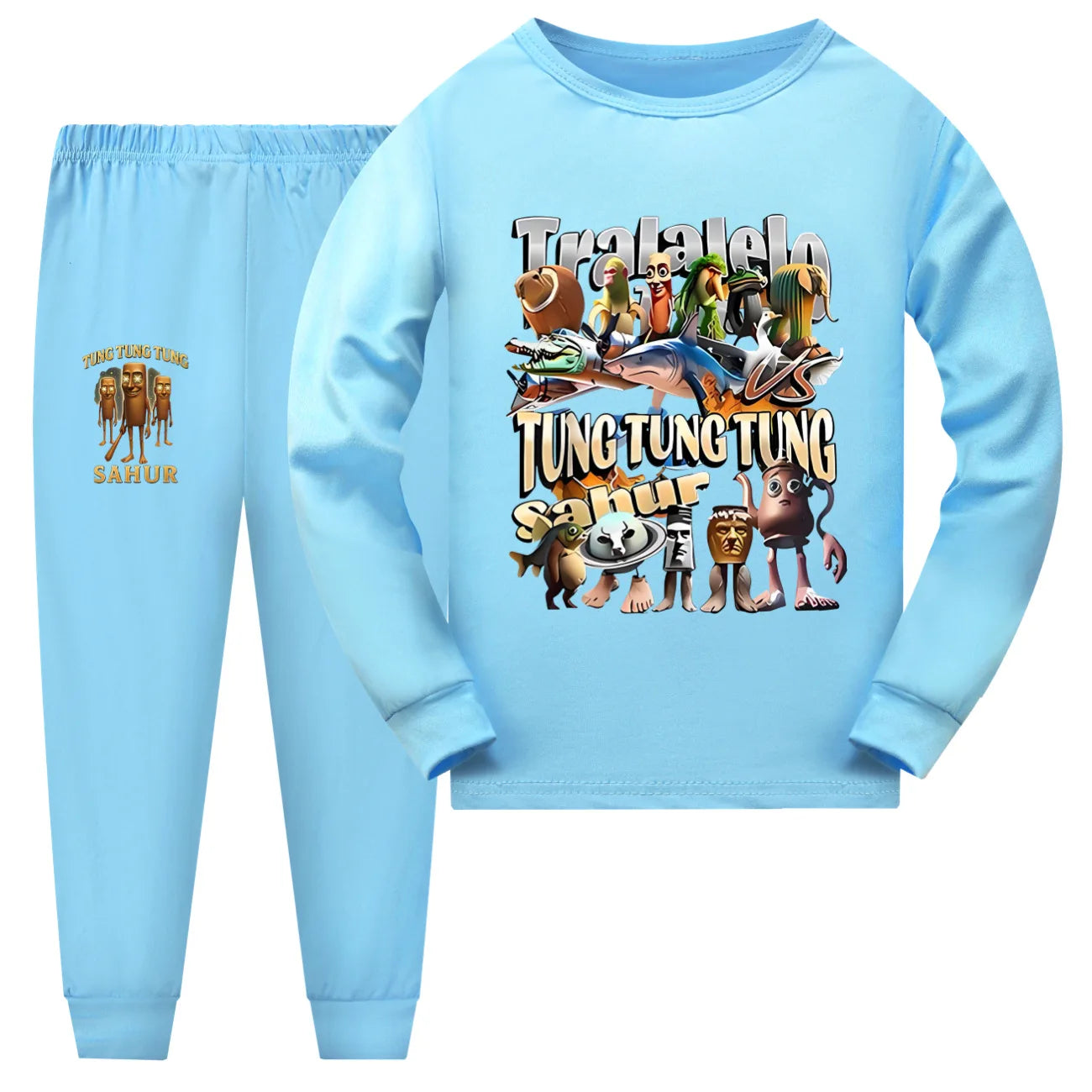 Brainrot børnepyjamas med lange ærmer