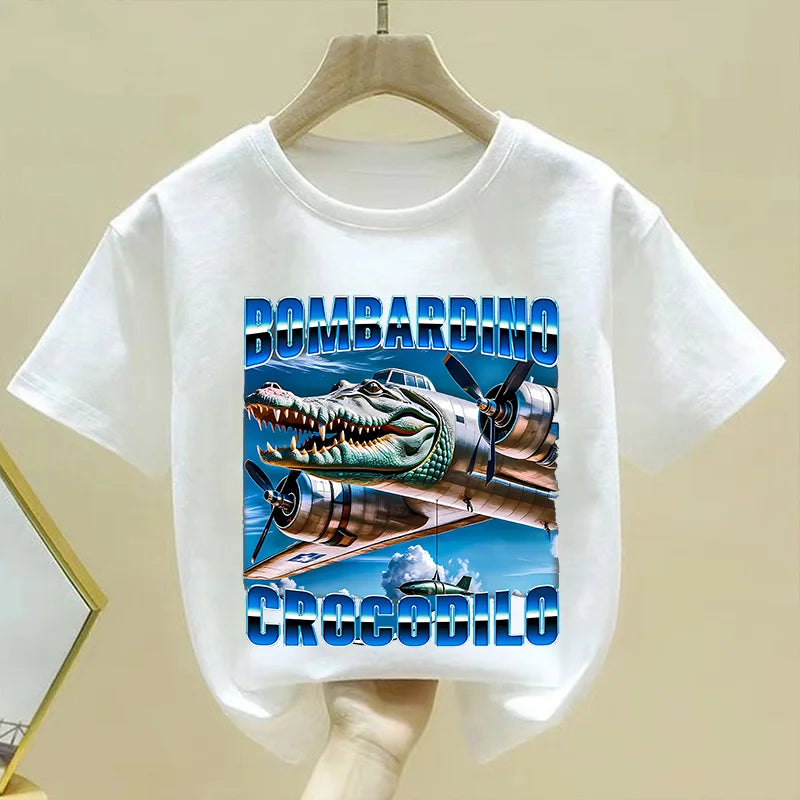 Brainrot T-shirt Børn – Sjovt Meme Print