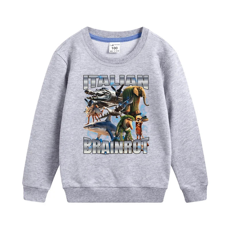 Italienischer Brainrot Kinder-Hoodie