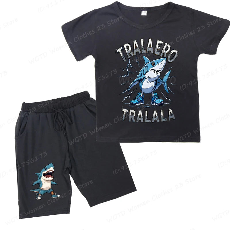 Lustiges italienisches Brainrot Kinder-Set – T-Shirt & Shorts
